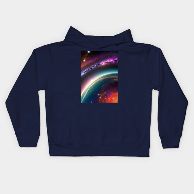 Edge of the galaxy Kids Hoodie by Trouvaile Card